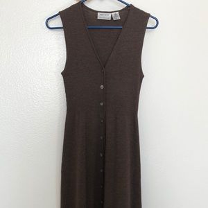 Long wool sweater dress